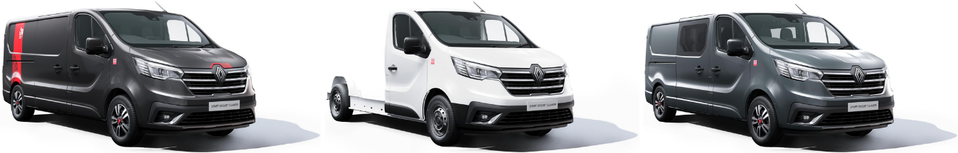 Trafic Renault Trucks, différentes carrosseries