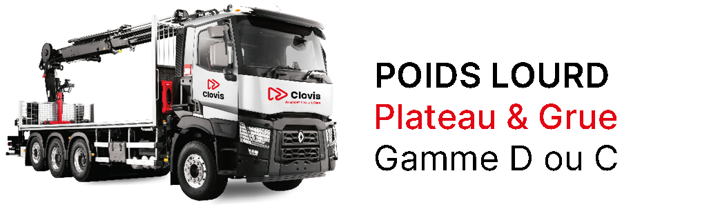 poids lourd plateau grue Renault Trucks, location professionnels, clovis